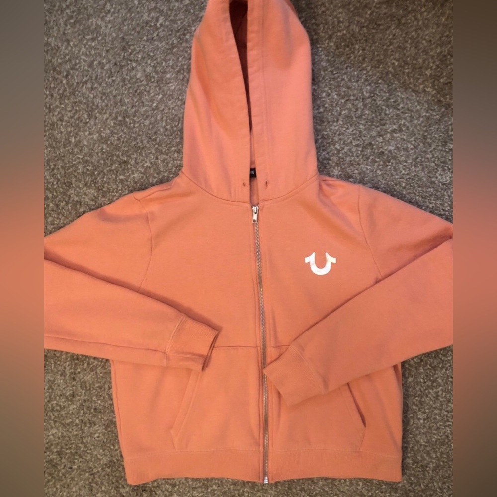 🧡5 for $20🧡 True Religion Orange Zip-Up Hoodie - Picture 8 of 9
